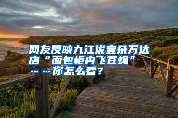 網友反映九江優(yōu)壹朵萬達店“面包柜內飛蒼蠅” ……你怎么看？