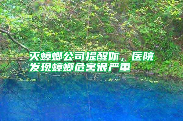滅蟑螂公司提醒你，醫院發現蟑螂危害很嚴重