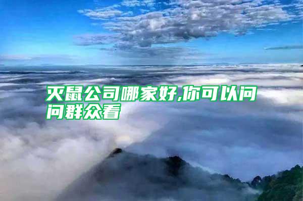 滅鼠公司哪家好,你可以問(wèn)問(wèn)群眾看