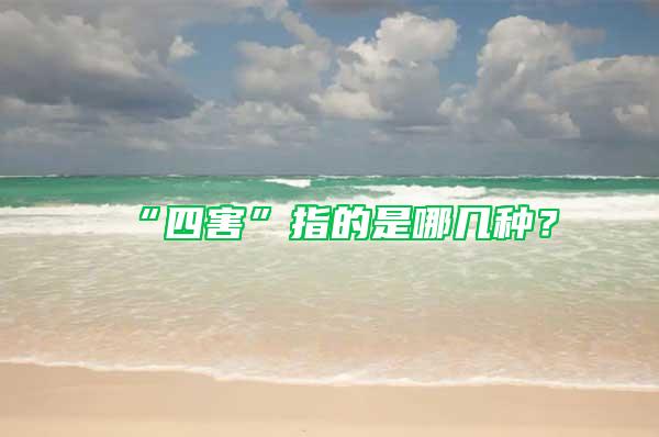 “四害”指的是哪幾種？