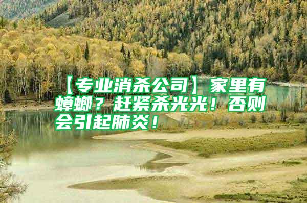 【專業消殺公司】家里有蟑螂？趕緊殺光光！否則會引起肺炎！