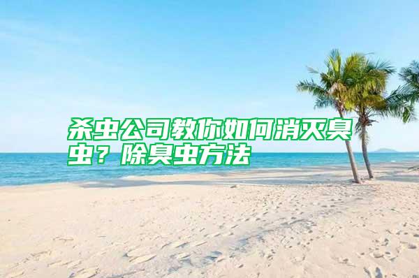 殺蟲(chóng)公司教你如何消滅臭蟲(chóng)？除臭蟲(chóng)方法