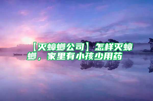 【滅蟑螂公司】怎樣滅蟑螂，家里有小孩少用藥
