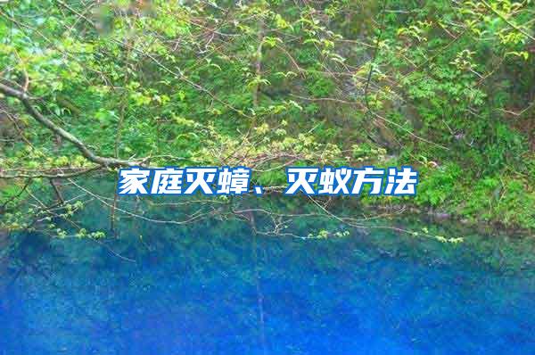 家庭滅蟑、滅蟻方法