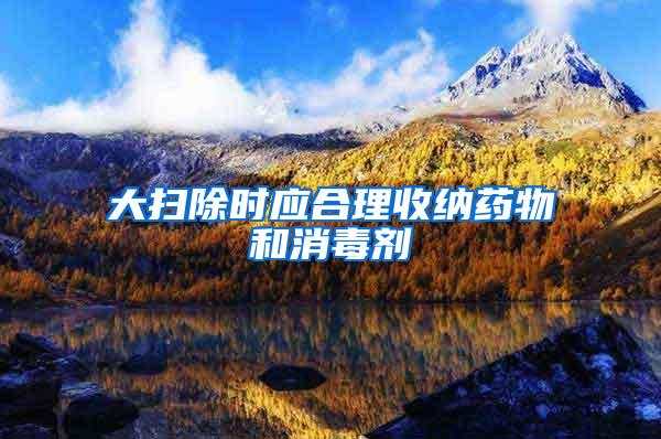 大掃除時應(yīng)合理收納藥物和消毒劑