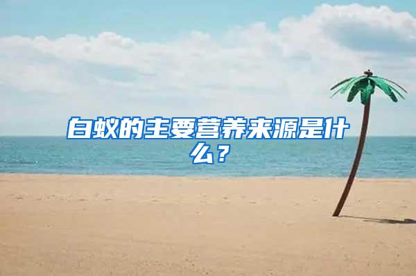白蟻的主要營養來源是什么？