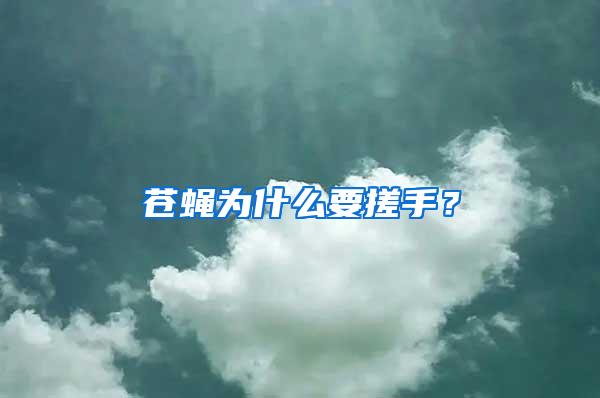 蒼蠅為什么要搓手？