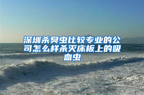 深圳殺臭蟲(chóng)比較專業(yè)的公司怎么樣殺滅床板上的吸血蟲(chóng)