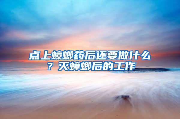 點上蟑螂藥后還要做什么？滅蟑螂后的工作