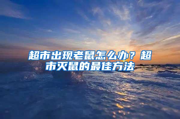 超市出現(xiàn)老鼠怎么辦？超市滅鼠的最佳方法