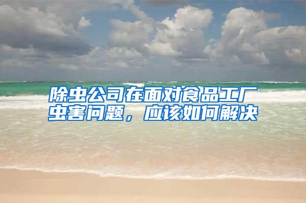 除蟲公司在面對食品工廠蟲害問題，應該如何解決