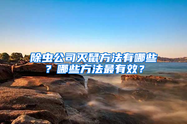 除蟲(chóng)公司滅鼠方法有哪些？哪些方法最有效？