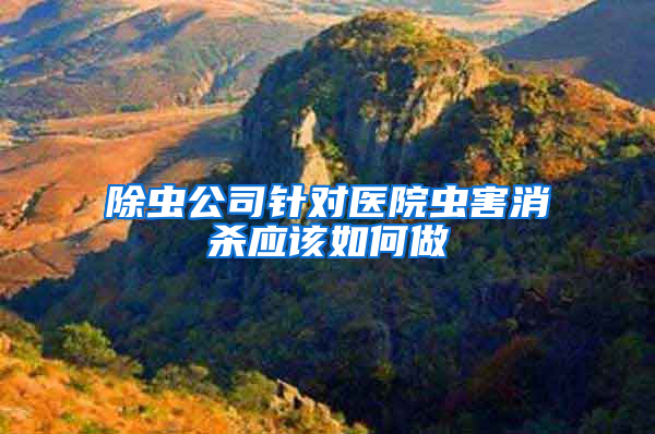除蟲公司針對醫(yī)院蟲害消殺應(yīng)該如何做