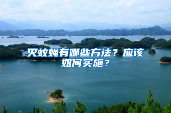 滅蚊蠅有哪些方法？應該如何實施？